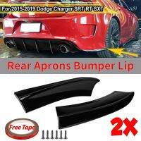 Car Rear Bumper Lip Splitters Canards Side Aprons Cover for Dodge Charger SRT RT SXT 2015-2021 Glossy Black