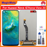 MagicMeta จอ LCD แบบดั้งเดิมสำหรับ Huawei Nova 4 /Honor View 20จอแสดงผล LCD แบบสัมผัสหน้าจอ Digitizer Huawei Nova แทนการประกอบสำหรับ4 Honor View 20 VCE-AL00, VCE-TL00,PCT-AL10 VCE-L22,PCT-TL10,จอแสดงผลหน้าจอ LCD PCT-L29