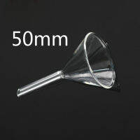 5Pcslot 50mm Clear Glass Subuliform Funnel with straight short neck For Laboratory Use