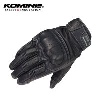 Komine ถุงมือหนัง แบบสัมผัสหน้าจอได้ ระบายอากาศ สไตล์เรโทร สําหรับผู้ชาย GK-217TH