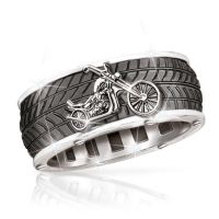 Fashion Personality Punk Style Car Tire Model Ring Motorcycle Men 39;s Ring Hip Hop Party Jewelry Accessory Size Us7 13