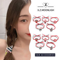 【 X.z.moonligh】ที่คาดศีรษะอินเทอร์เน็ตสายรัดศีรษะคริสต์มาสเส้นผมเคสหนังลูกน้อยยางยืดยางรัดสไตล์ป่าฉบับภาษาเกาหลียางรัดผมน่ารักเชือกผูกผมสำหรับผู้หญิง