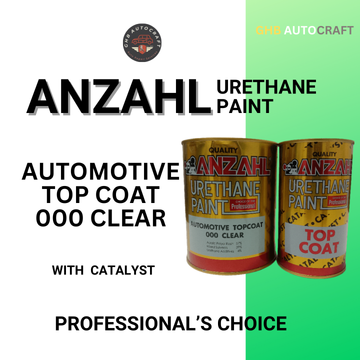 ANZAHL URETHANE PAINT AUTOMOTIVE TOP COAT 000 CLEAR 1 LITER Lazada PH