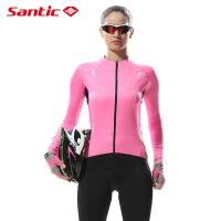 Santic Pro Fit Women Cycling Long Sleeve Jerseys Breathable Anti-UV Bicycle Bike Riding Jackets Tops NEW Racing Downhill Jerseys Cycling Jersey Mountain Bike Motorcycle Jerseys Motocross Sportwear Clothing Cycling Bicycle