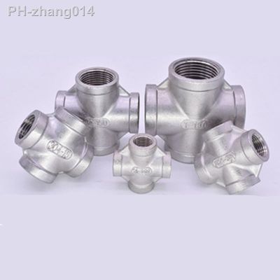 Stainless Steel 304 1/8 quot; 1/4 quot; 3/8 quot; 1/2 quot; 3/4 quot; 1 quot; 1-1/4 quot; 1-1/2 quot; Female BSP Thread Pipe Fitting 4 way Equal Cross Connector SS304