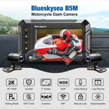 Blueskysea DV988 Motorcycle Dash Cam GPS Wifi Camera with Touch Screen