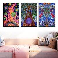 Ultra HD พิมพ์โมเดิร์นบทคัดย่อ Black Light Art Psychedelic โปสเตอร์ภาพวาดผ้าใบห้องนั่งเล่น Nordic Home Decor Top Wall Art สำหรับ Home และ Office งานศิลปะยอดนิยม