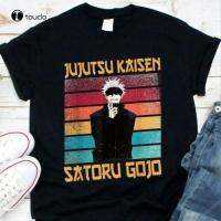 Jujutsu Kaisen Satoru Gojo Playful Teacher Anime Manga Vintage Black T-Shirt Custom Aldult Teen Unisex Fashion Funny New Cotton