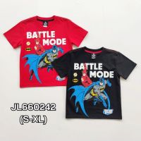 เสื้อยืดเด็กชาย จากแบรนด์ Justice Leagueสำหรับเด็กชาย 4-10 ปี สินค้าพร้อมส่ง JL660242 (S-XL)