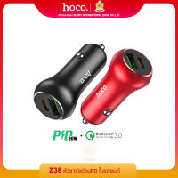 [Hoco ของแท้ ] Z38 ที่ชาร์จมือถือในรถยนต์ หัวชาร์จด่วน PD20W+QC3.0 ชาร์จเร็ว 38W Voltage: 12-24v (2 พอร์ต Type C และ PD) ( Xiaomi ,iP12 ,iP13,Samsung) ประกันโดย  Hoco Thailand