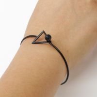 [COD] European and fashion retro opening geometric bracelet Korean simple triangle hollow cross-border new products