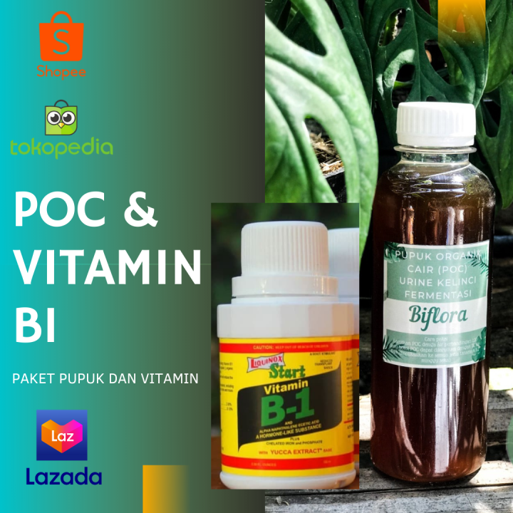 Paket Pupuk POC Urine Kelinci Biflora 250ml dan LIQUINOX VITAMIN B1