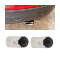 Stainless Steel Car Exhaust Straight Tail Pipe Tips Cover for 2007-2011 Car Accessories ,Silver