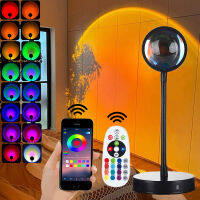 APP Remote Control Sunset Lamp RGB 16 Colors Atmosphere Projection Led Night Light For Home Bedroom Shop Background Decoration