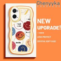 เคส Chenyyka สำหรับ OPPO A76 A96เคส A36สีสันสดใสลายมาการองคลื่นขอบกันกระแทกแบบใสนิ่มเคสมือถือโปร่งใสลายกล้องถ่ายรูปที่สร้างสรรค์ซิลิกาเจลฝาครอบป้องกัน