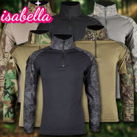 lsabella เสื้อ Set Kodok ลายพรางแขนยาวแนวยุทธวิธี,เสื้อลายพรางเสื้อสำหรับผู้ชายกลางแจ้งเสื้อโค้ทสำหรับขี่จักรยานเสื้อโค้ทแขนยาวฤดูใบไม้ผลิและฤดูใบไม้ร่วงเสื้อเสื้อโค้ตออกกำลังกายยืดได้