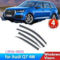 Car Side Windows Visors for Audi Q7 4M 2016~2022 2017 2018 2020 Accessories Deflectors Rain Eyebrow Guards Sun Visor Wind Shield