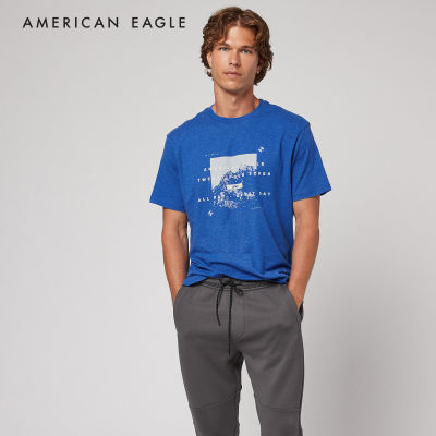 American Eagle 24/7 Good Vibes Graphic T-Shirt เสื้อยืด ผู้ชาย กราฟฟิค (NMTS 017-3113-499)