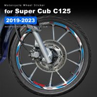 Motorcycle Wheel Sticker Waterproof Rim Decal Super Cub C125 For Honda Super Cub C 125 2019 2020 2021 2022 2023 Accessories