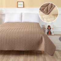 Solid Color Quilted Bedspread Geometric Jacquard Waterproof Mattress Cover Anti-Slip Sofa Cover Bed Linen Queen King Size