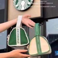 Starbucks กระเป๋าถือ กระเป๋าใส่กล่องอาหารกลางวัน ทรงสามเหลี่ยม ขนาดเล็ก จุของได้เยอะ