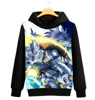 Digital Monster การ์ตูน Hooded Sweatshirt สำหรับผู้ชายผู้หญิง Anime รอบผู้ชายผู้หญิง Womensand ผู้หญิงผู้หญิง WomensHooded เสื้อกันหนาวโพลีเอสเตอร์ฤดูใบไม้ผลิฤดูใบไม้ร่วงแจ็คเก็ต WY20 Hoodies