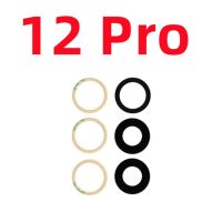 3pcs/Set Camera Glass Lens For iPhone 12 Pro With Sticker IP Cellphone Replacement Part