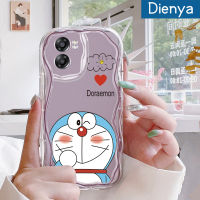 เคส Dienya สำหรับ OPPO A57 2022 A77 2022 A57s A77S A77E การ์ตูนน่ารักโดราเอมอนเนื้อครีมขอบคลื่นนุ่มเคสมือถือกันกระแทกแบบใสสร้างสรรค์เคสโปร่งใสลายกล้องถ่ายรูปเรียบง่ายฝาครอบป้องกันอ่อนโยน