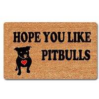 Funny Welcome Mat Monogram Rug Hope You Like Pitbulls Dog Rugs Funny Home Decor Doormat Bathroom Anti-Slip Mat Home Decor Area R