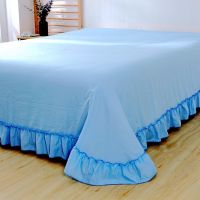 Bed Elastic Fitted Sheet Linen Cotton Mattress Skirt Covers 2 Seater Bedding Set King Bedsheets Protector Satin King Bedspread