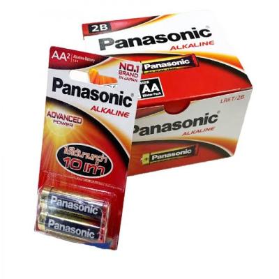 ถ่านอัลคาไลน์ AA (แพ็ค 2 ก้อน) Panasonic Alkaline Battery LR6T/2B ยกกล่อง 12 แพ็ค รวม 24 ก้อน (ของแท้ 100%)