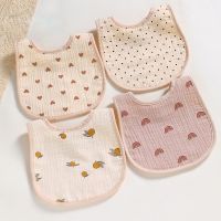 【CC】 Cotton Gause Baby Bibs Color Infant Bib Newborn Burp Cloths Bandana Scarf for Kids Boy Feeding Saliva