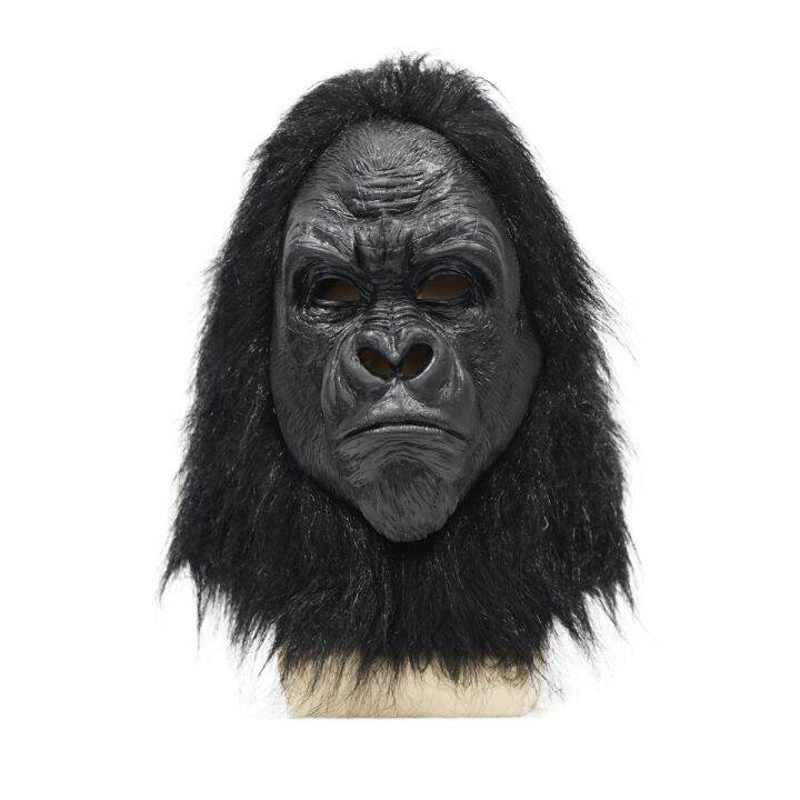 halloween-gorilla-full-head-mask-latex-black-chimpanzee-lifelike-animal-horror-helmet-with-hair-cosplay-costumes-party-props