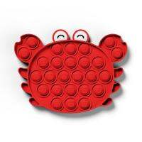 Pop It Fidget Toy Bubble Popping Stress Relief Toy Crab Shape Squeeze Sensory Toy