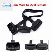 OOD 30CM ELM327 Adapter 16 Pin Socket Flat+Thin As Noodle OBD2 Extension