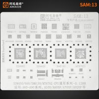 Amaoe Sam13 Bga Reballing ลายฉลุสำหรับ Samsung A60-a90 Sdm 450 660 Sm6150 Mt6762 Cpu ลายฉลุ A10s A920f Sdm450ตาข่ายเหล็ก660