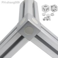 2020/3030/4040 Aluminum Profile Fittings 3-way Corner 2-way Right Angle Connection Block Three Dimensional Connector with Screw