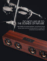 KTS-1108 Good Sound Makes Good Vibes Hifi Revolution Music Dark Wood Wireless Speaker ลำโพงบลูทูธไร้สาย สเตอริโอซับวูฟเฟอร์ลายไม้ เสียงทุ้มเบสหนักแน่น