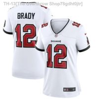 ☢﹉☊ Rugby Jersey European American Hip-Hop Street Dance Jersey Loose T-Shirt Large Size Short-Sleeved NFL Pirate Tampa Bay Buccaneers Rugby Jersey No. 12 BRADY BRADY Jersey Womens Clothing