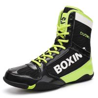 High Top Wrestling Footwears Big Size 36-46 Breathable Boxing Shoes Men Anti-Slip Boxing Sneakers Women Training Fighting Boots