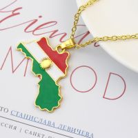 Colorful Map Pendant Necklace kurdistan Maps Necklace Jewelry For Women Men Fashion Gift