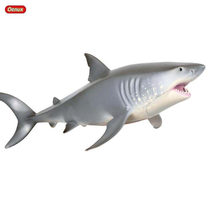 oenux-sea-life-สัตว์-great-white-shark-จำลอง-marine-big-shark-action-figures-pvc-รุ่นเหมือนจริงของเล่นเพื่อการศึกษาสำหรับเด็ก