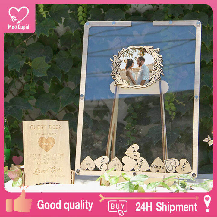 Square transparent Wedding Guest Book Drop Box Frame Party Decoration100pcs Hearts Lazada PH