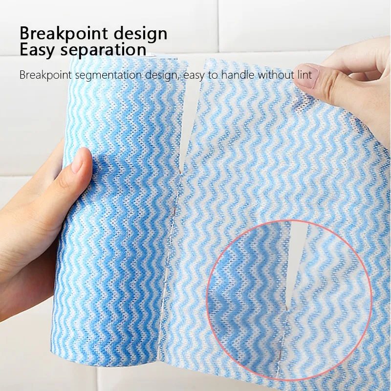 50pcs Disposable Breakpoint Non-woven Kitchen Towels Cleaning Cloth