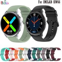 20 22Mm Tali Gelang Jam untuk IMILAB KW66 Gelang Silikon Pintar untuk YAMAY SW022/Zeblaze GTS Pro/Zepp E Gelang Tali Jam