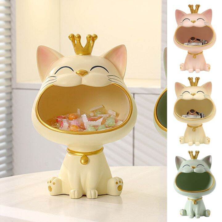 cc-cats-figurine-big-mouth-storage-cartoon-resin-sculpture-chocolates-basket-office