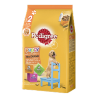 PEDIGREE® Dog Food Dry Puppy Chicken and Egg Flavour เพดดิกรี®อาหารสุนัขชนิดแห้ง แบบเม็ด สูตรลูกสุนัข รสไก่ไข่และนม 2.7กก 1 ถุง