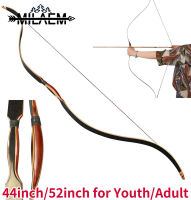 Traditional Handmade Longbow Horsebow 44inch/52inch Laminated Recurve Bow 6-40lbs for Youth Adult