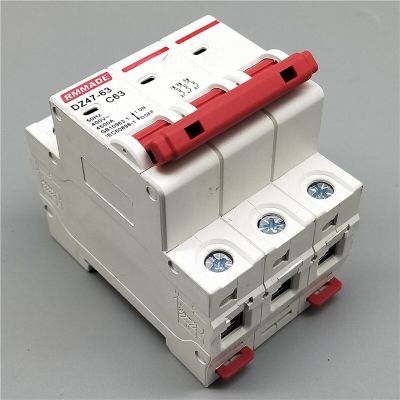 Dz47-63 Ac220v-400v 3P 6a 10a 16a 20a 25a 230V 32a 40a 50a 63a Mini Circuit Breaker Cutout Miniature ในครัวเรือน Air Switch