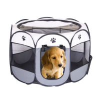 Cloth Octagonal Outdoor Dog Tent Houses Foldable Puppy Cats Fencing Anti Impact Dog Cage Products 73x73x43cm